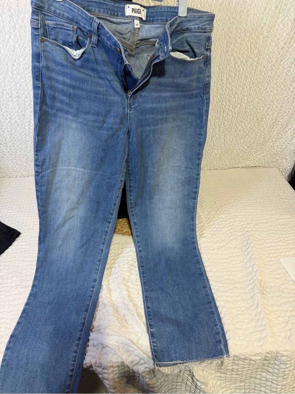 PAIGE Blue Flare-Wide Leg Jeans